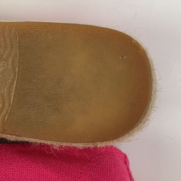 Soludos pink canvas embroidered elephant platform espadrilles - Picture 7 of 11